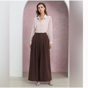 Burgundy wide leg pants NWT minimalist